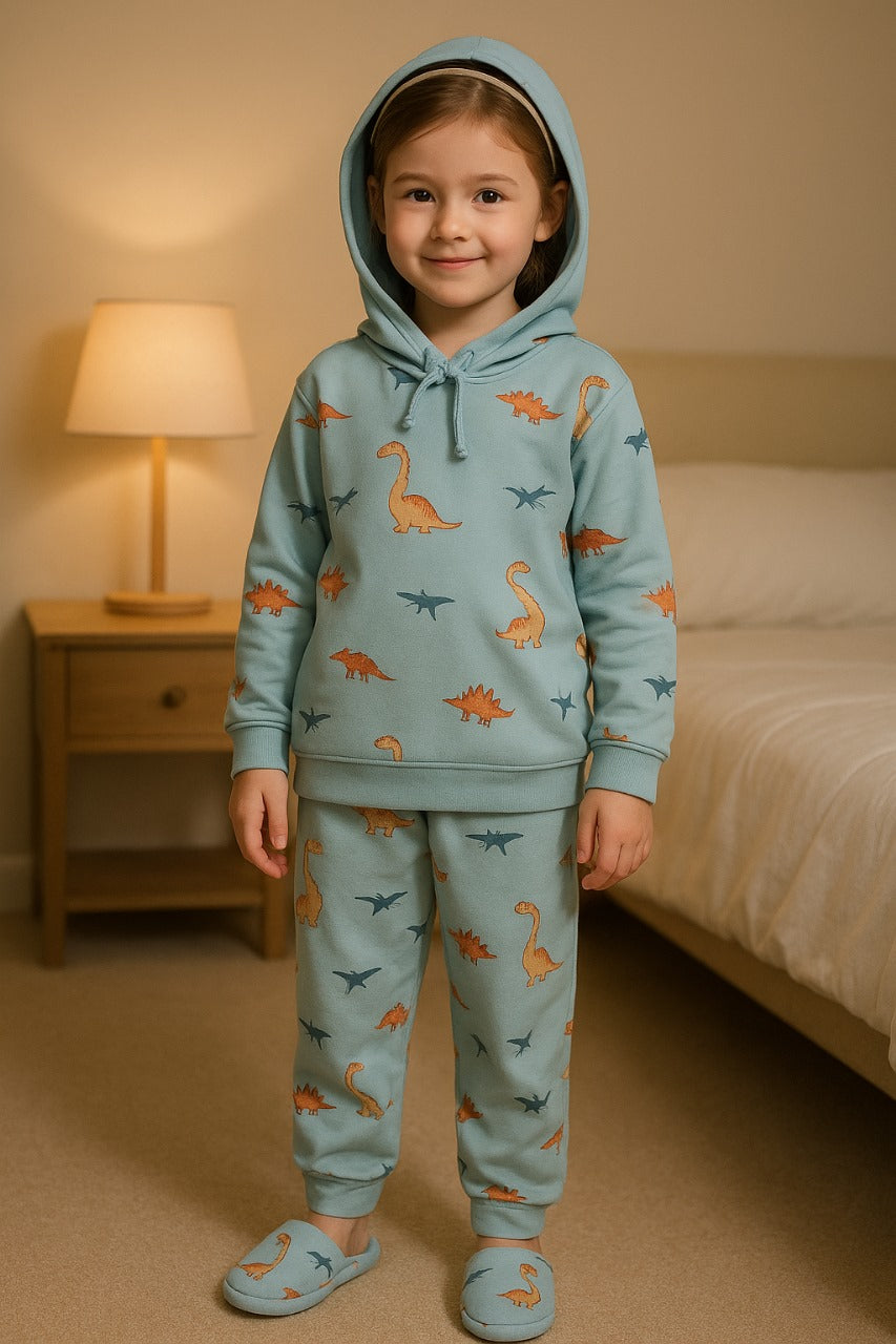 Boys Cartoon Print Hoodie and Trouser Set
