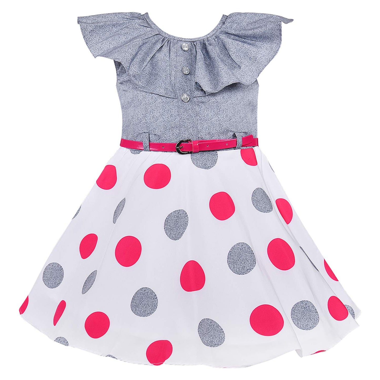 Baby Girls Dress Frock-(stn703pnk)