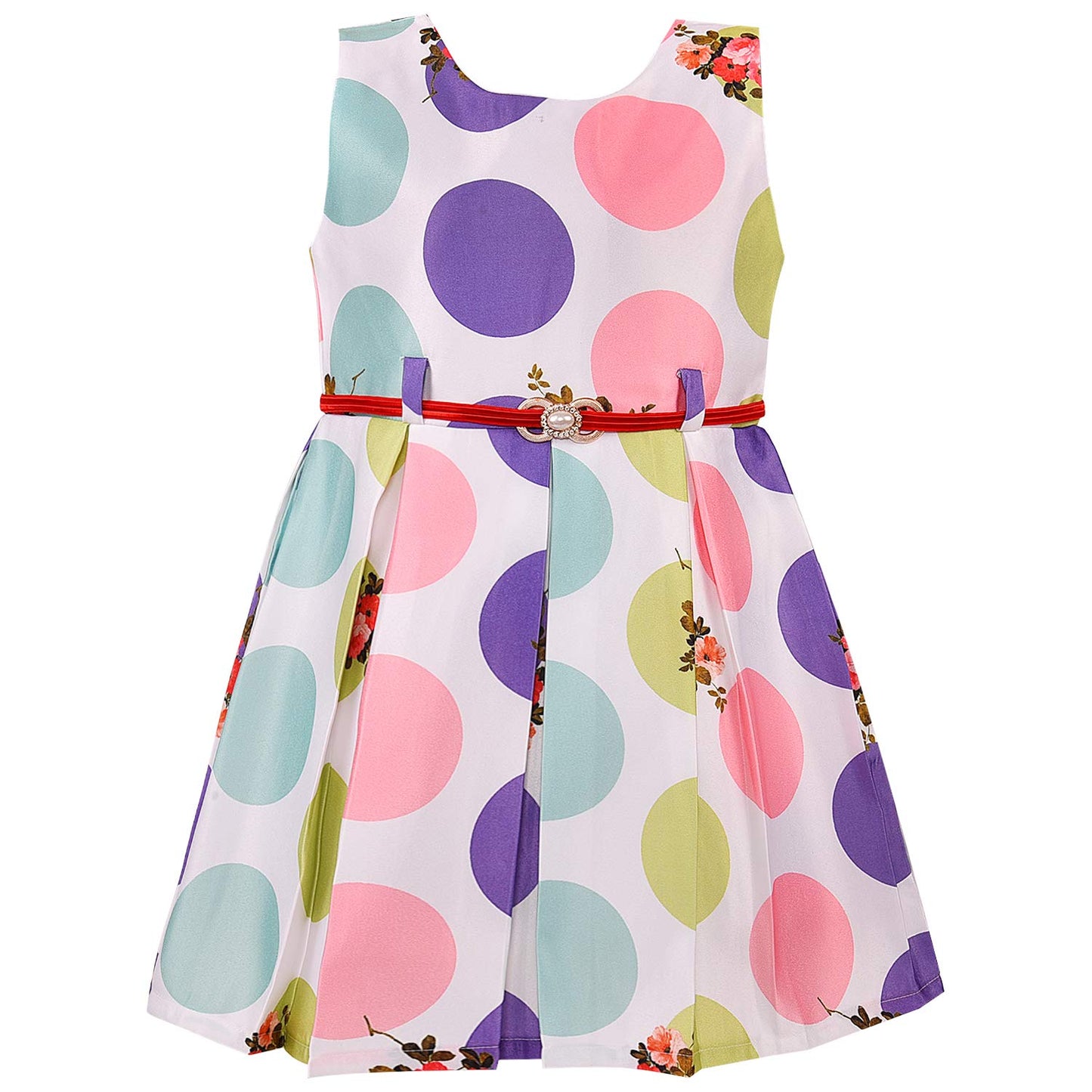 kids Partywear Dress Frock (stn707ppl)