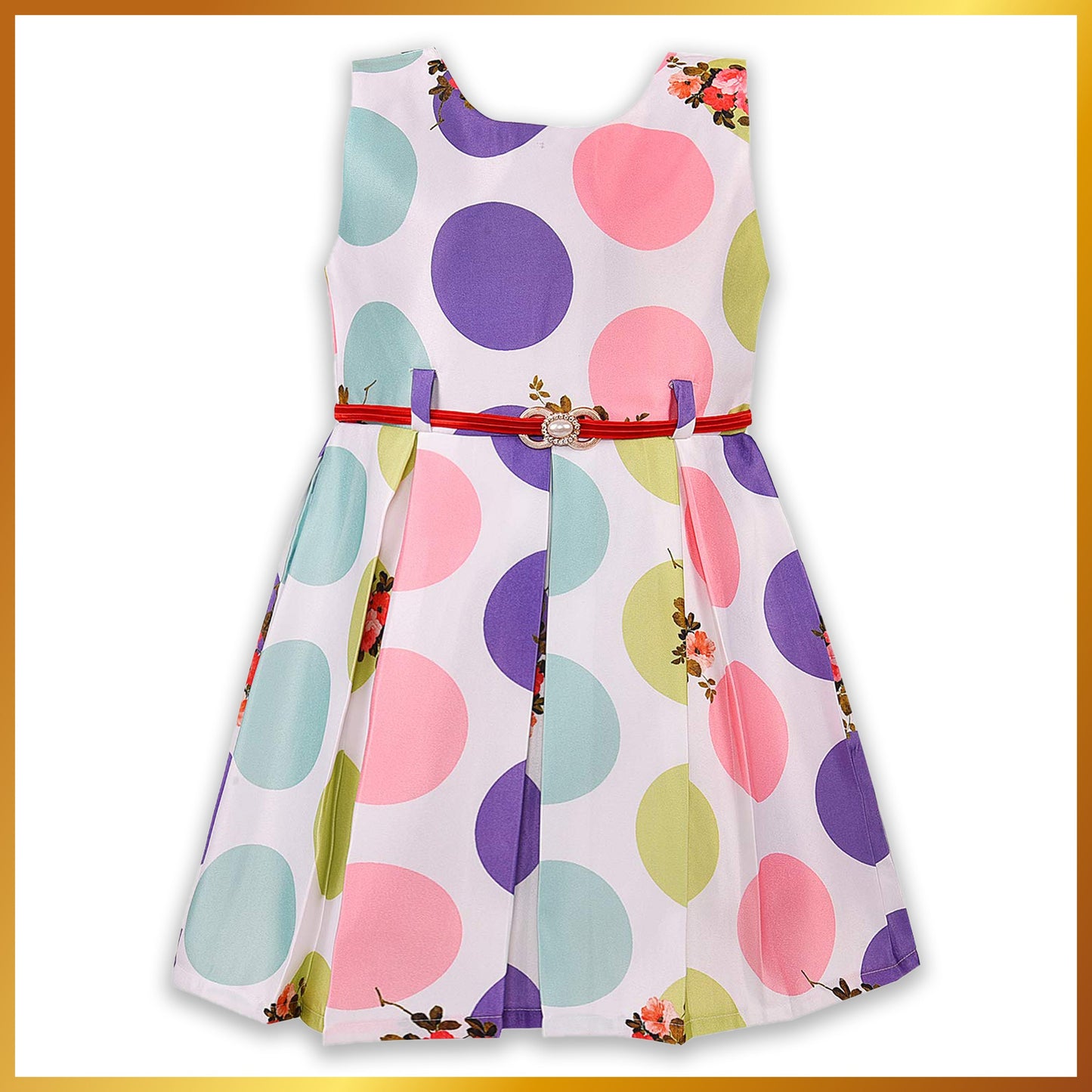 kids Partywear Dress Frock (stn707ppl)