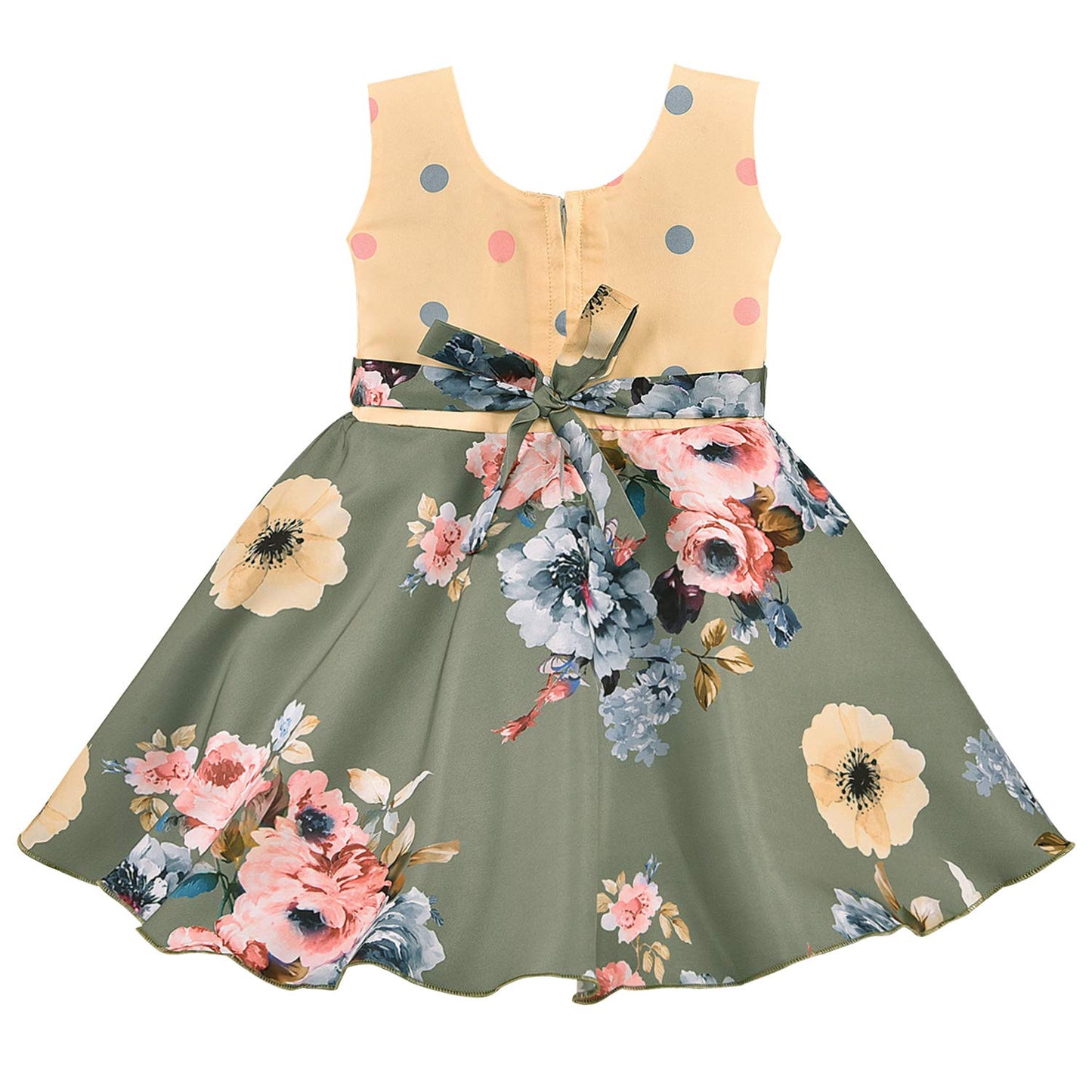 Baby Girls Partywear Dress Frock (stn754grn)