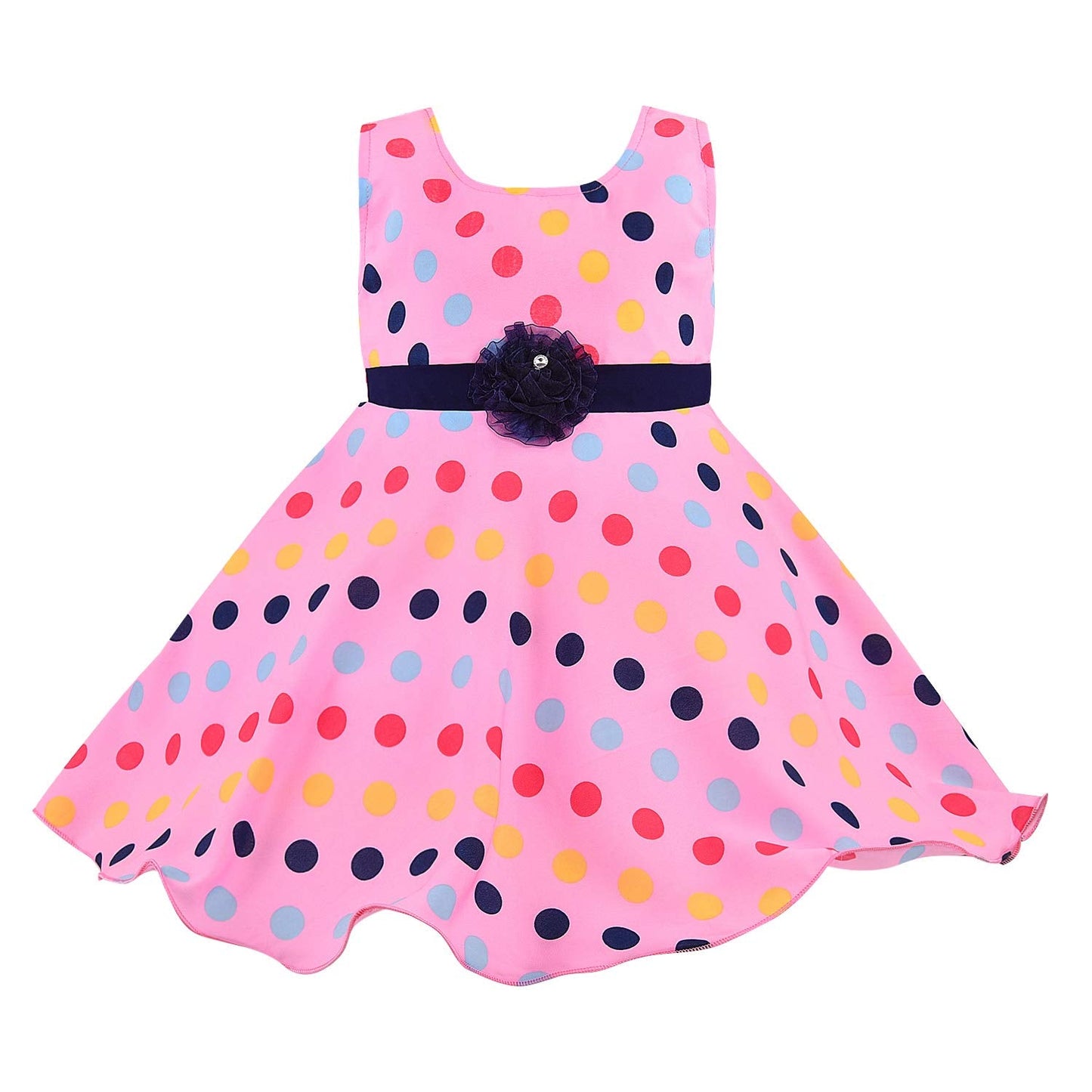 kids Partywear Dress Frock (stn759bpnk)