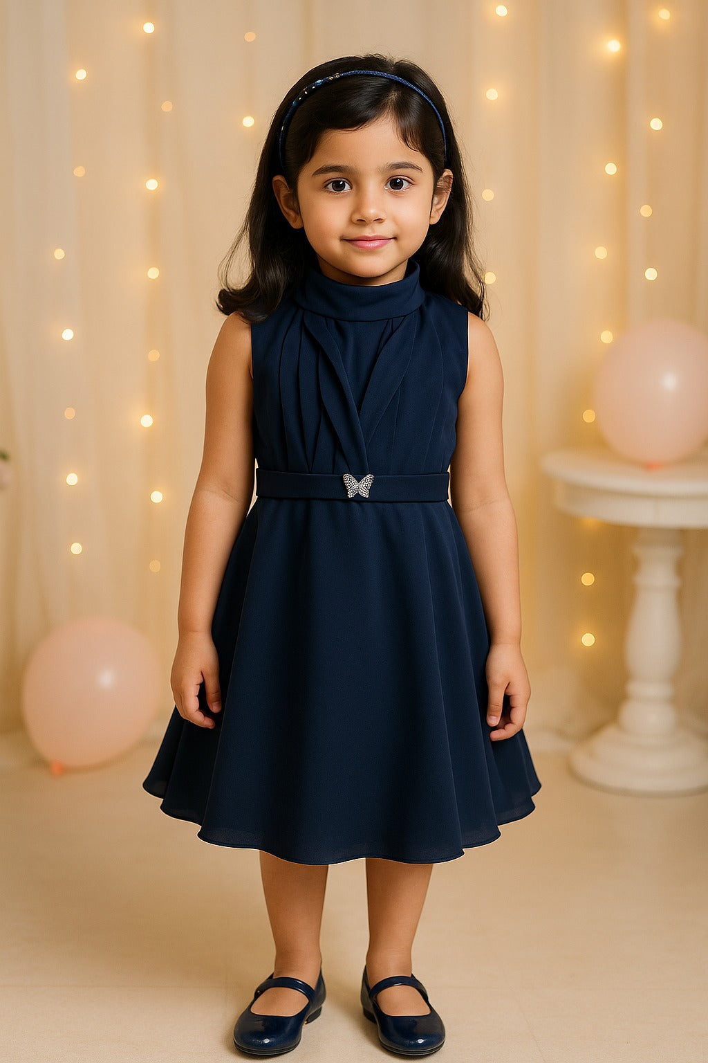Girls Midi/Knee Length Party Dress stn885nb