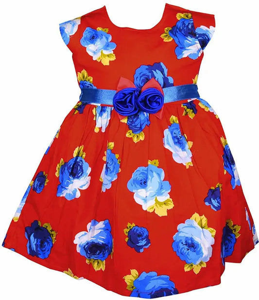 Girls Midi/Knee Length Casual Dress ctn156rd