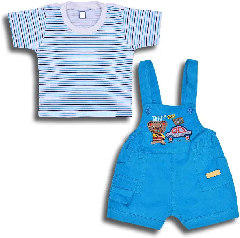 Baby Boys Casual T-shirt Dungaree hdr2006blu