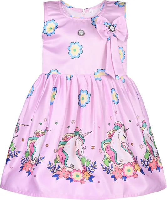 Girls Midi/Knee Length Casual Dress stn855bpnk