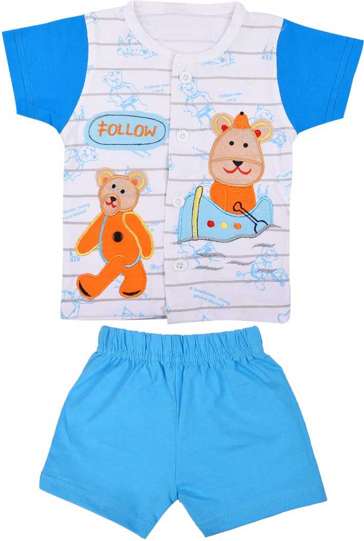 Baby Boys Party(Festive) T-shirt Shorts  (bt10blu)