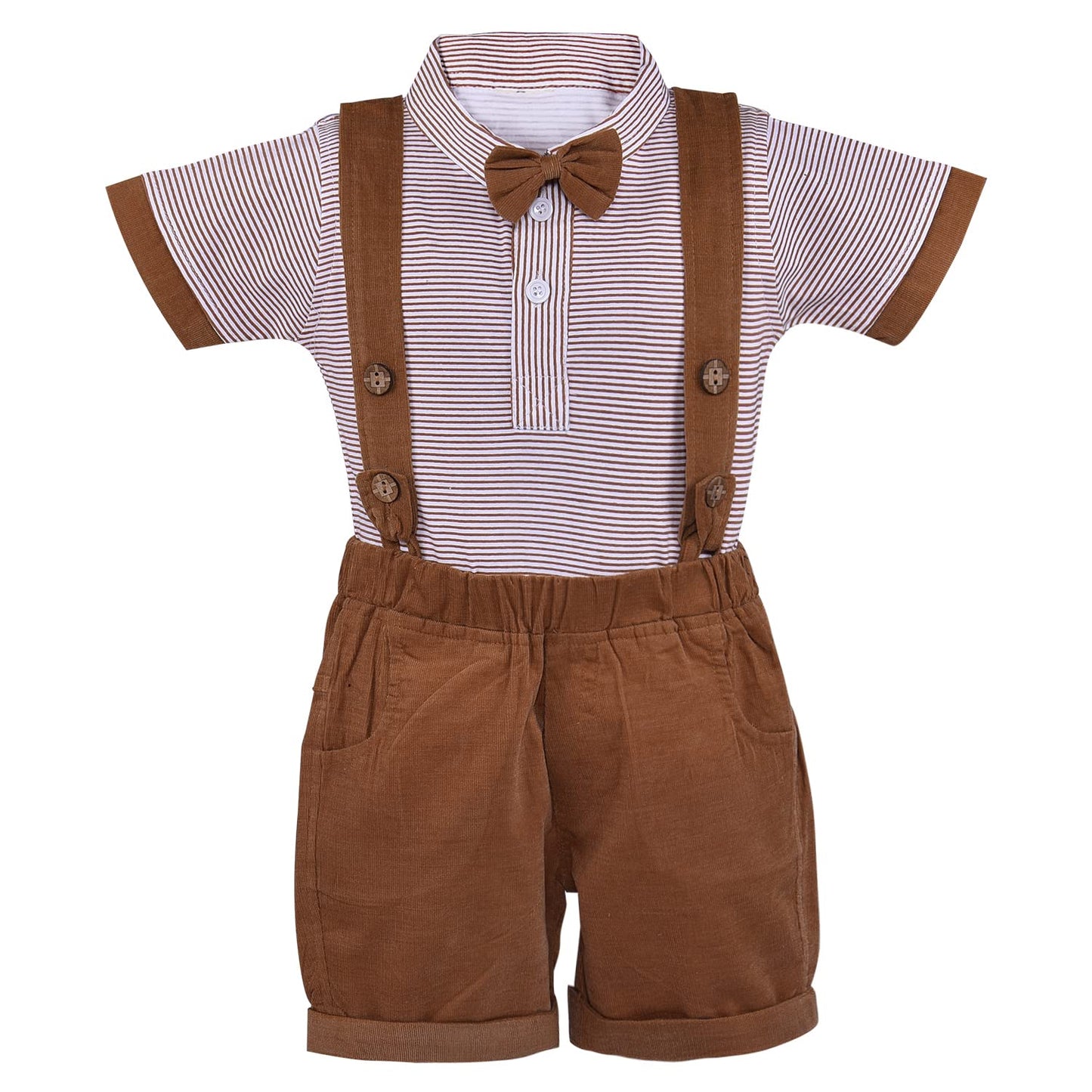 Baby Boys Dungaree Dress For Boys-(bt103bwn)