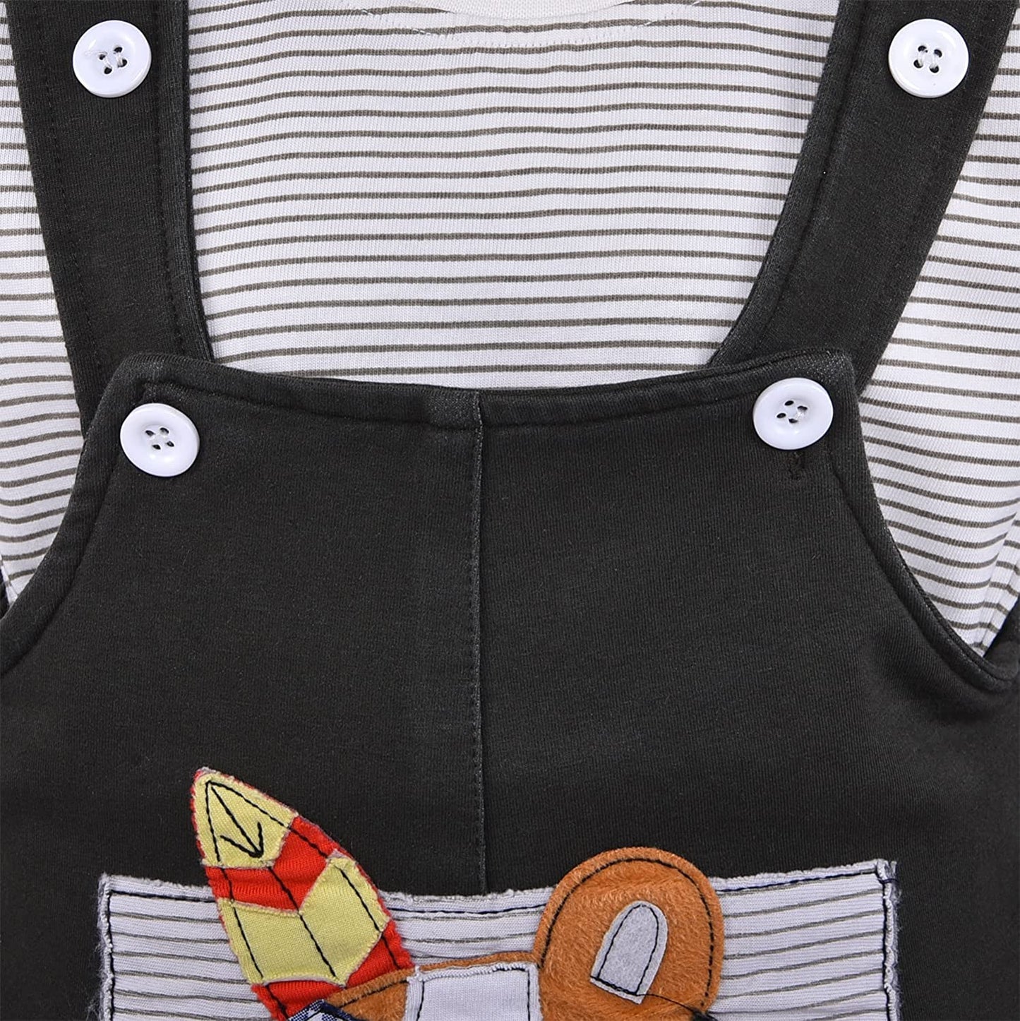 Baby Boys Dungaree Dress For Boys-(bt104blk)