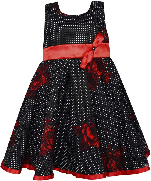 Girls Midi/Knee Length Party Dress ctn271blk