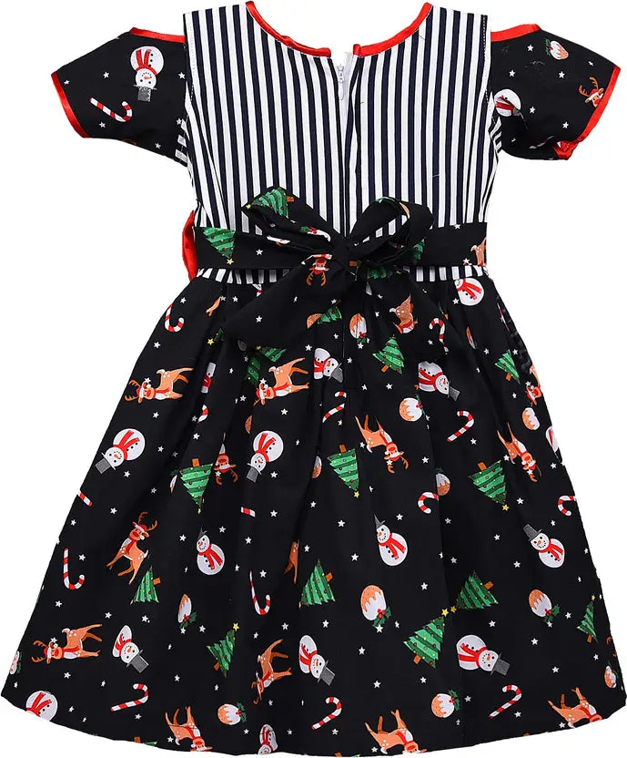 Girls Midi/Knee Length Casual Dress  ctn285blk