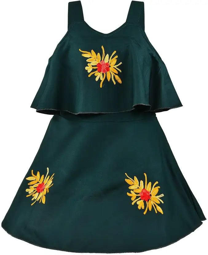 Baby Girls Casual Dress csl244dgrn