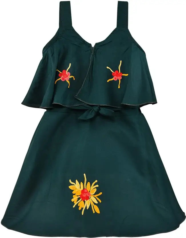 Baby Girls Casual Dress csl244dgrn