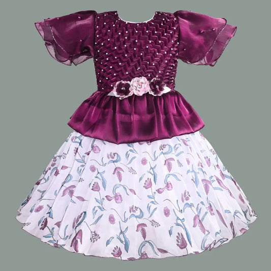Girls Midi/Knee Length Party Dress fep3485wn