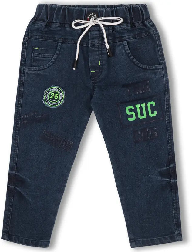 Boys & Girls Regular Mid Rise Blue Jeans js53grn