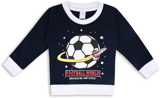 Boys Typography, Printed Cotton Blend Regular T Shirt T309nb