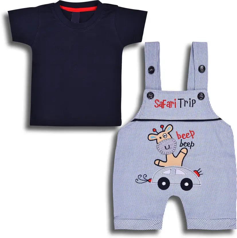 Baby Boys Casual T-shirt Dungaree  hdr2045blu
