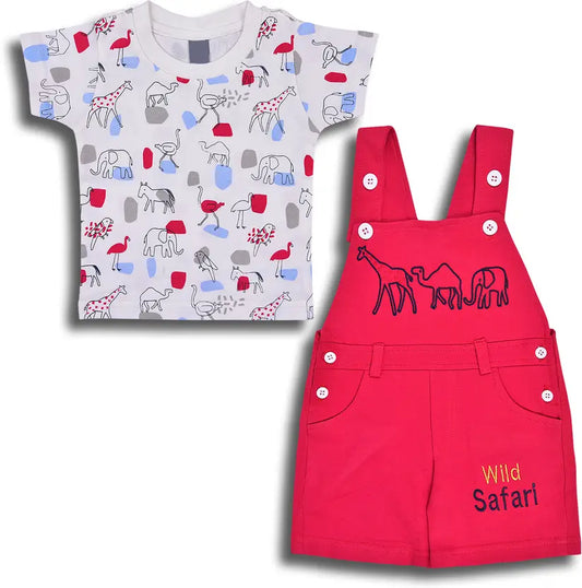 Baby Boys Casual T-shirt Dungaree hdr630rd