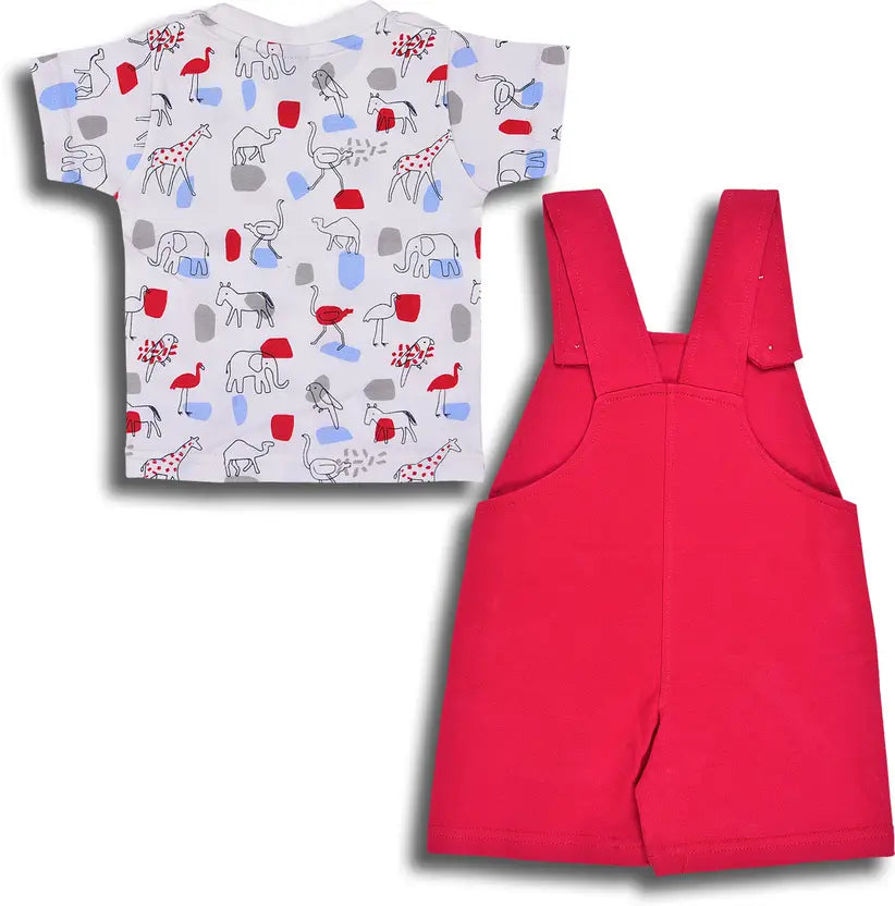 Baby Boys Casual T-shirt Dungaree hdr630rd