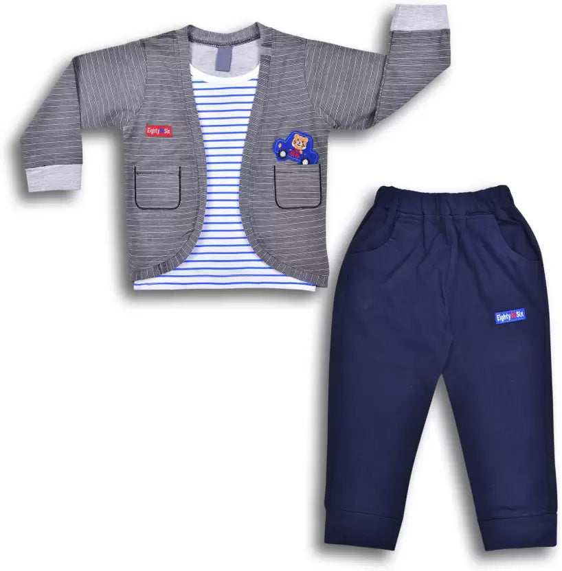 Cotton Clothing Set for Baby Boys hfs613blu