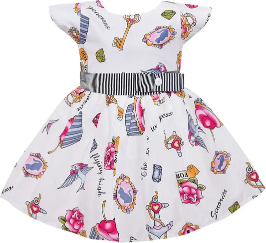 Baby Girls Midi/Knee Length Casual Dress ctn509pnk