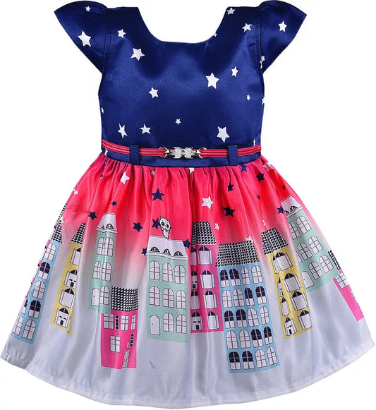 Girls Midi/Knee Length Casual DressÂ stn833nb