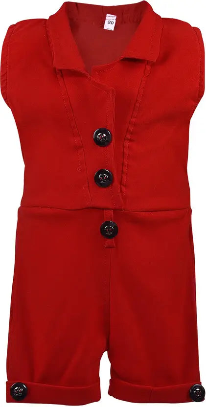 Girls Party Knee Length Jumpsuit csl255rd