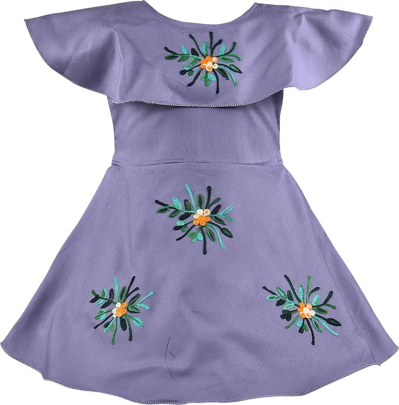Girls Midi/Knee Length Casual DressÂ csl579gry