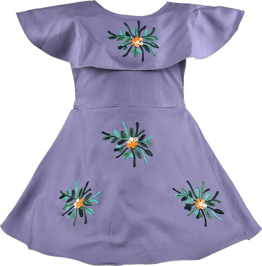 Girls Midi/Knee Length Casual DressÂ csl579gry
