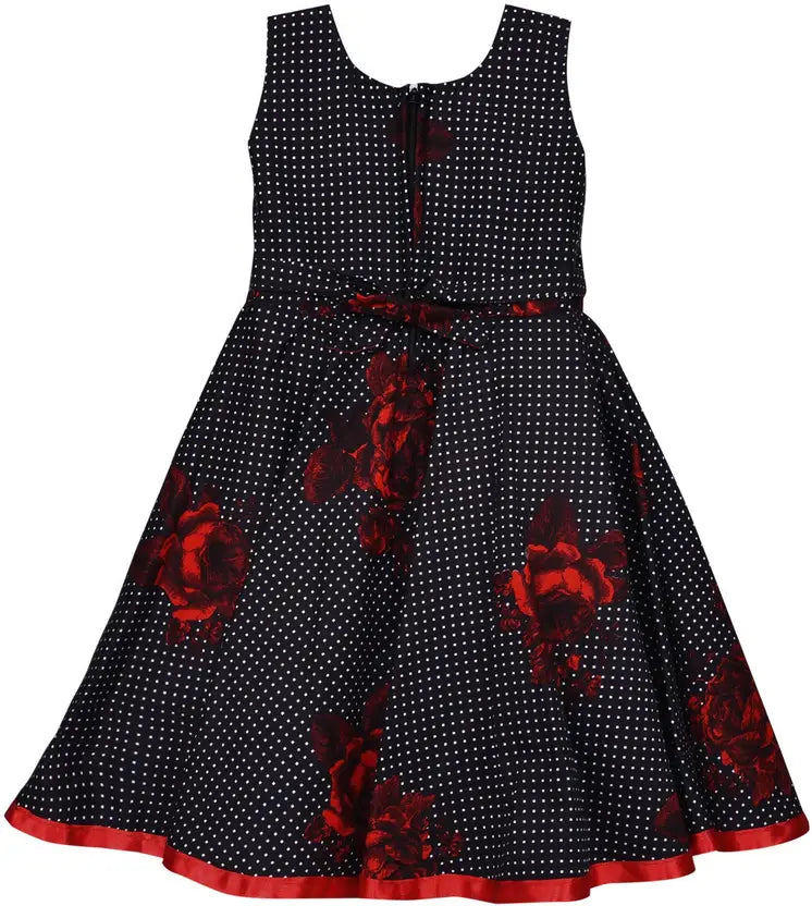Girls Midi/Knee Length Party Dress ctn271blk