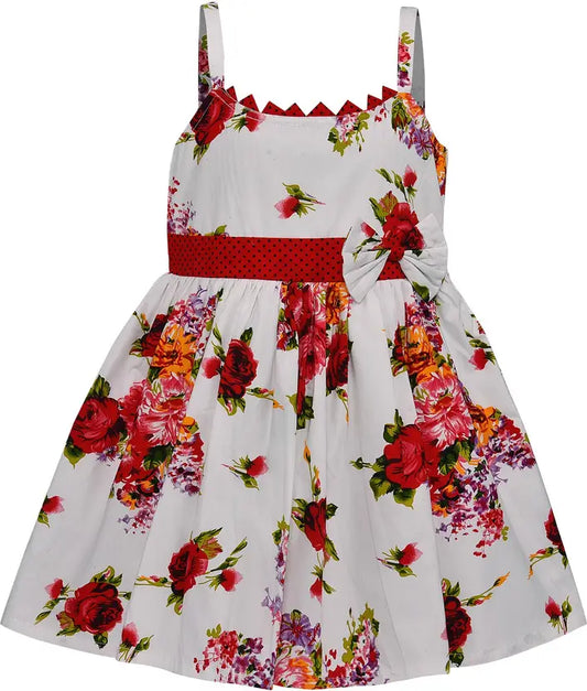Girls Midi/Knee Length Casual Dress ctn308rd