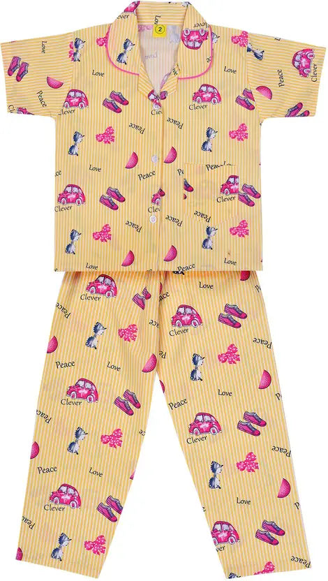 Girls Printed Cotton Blend Kids Nightwear ND44ynw