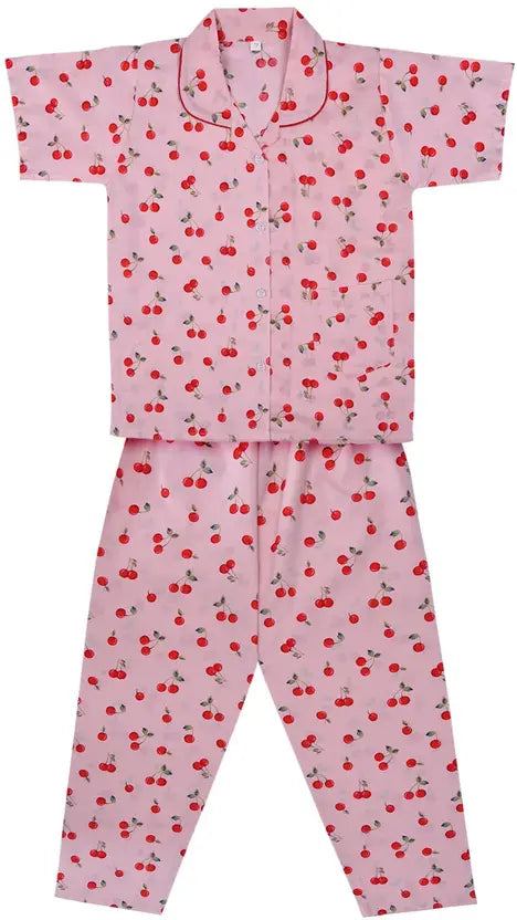 Baby Girls Printed Cotton Blend Kids Nightwear  ND55pch