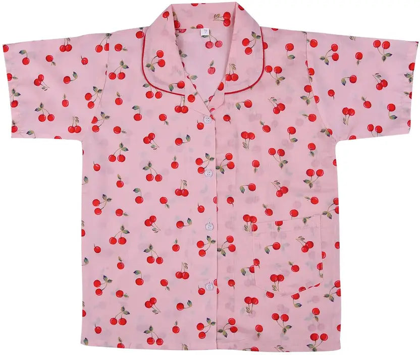 Baby Girls Printed Cotton Blend Kids Nightwear  ND55pch