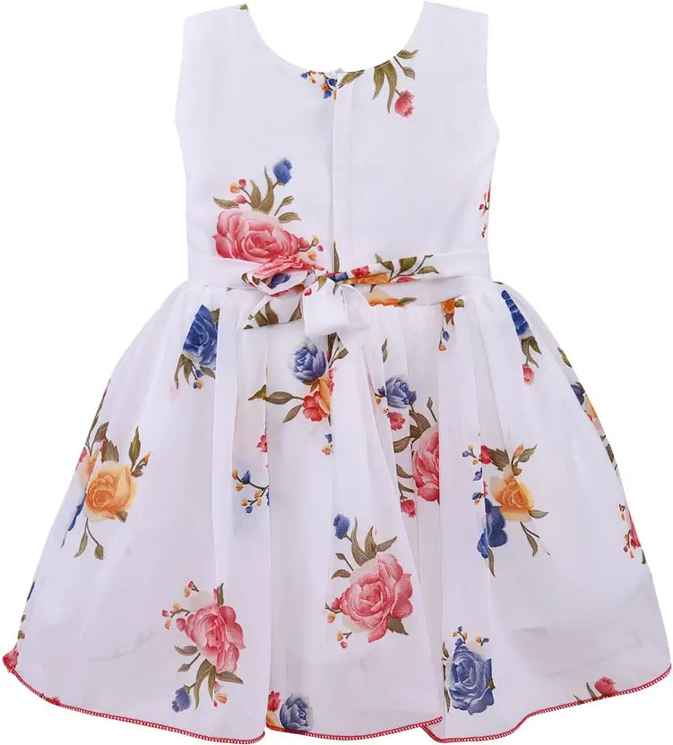 Girls Midi/Knee Length Party Dress fe3006wht
