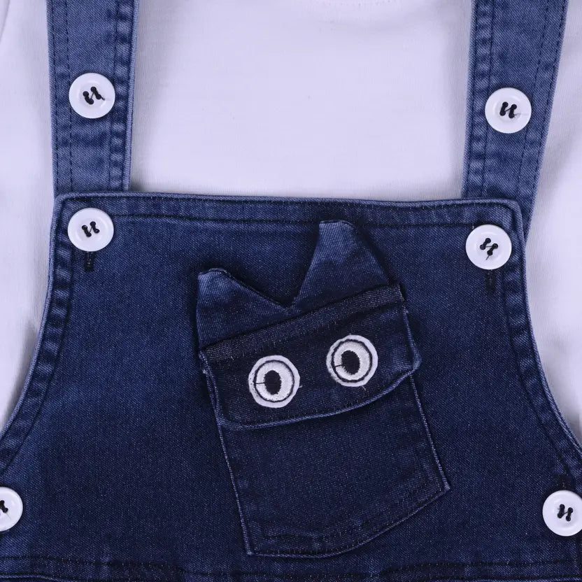 Dungaree For Baby Boys Casual Solid Cotton Blend 