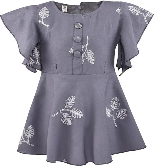 Girls Midi/Knee Length Casual Dress csl578gry