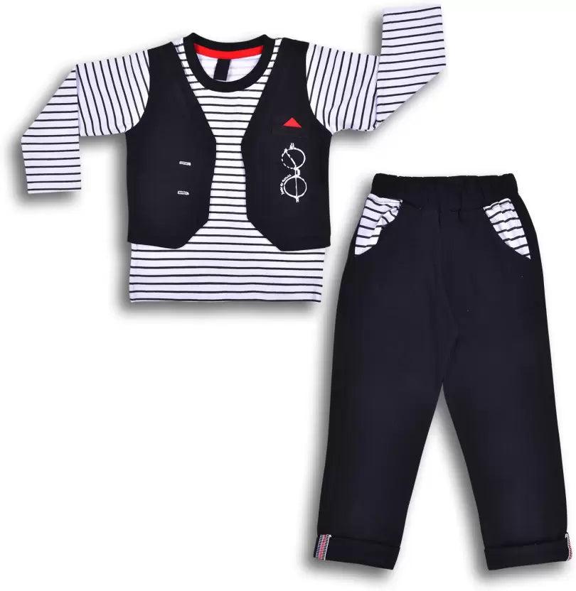Cotton Clothing Set for Baby Boys hfs611blk