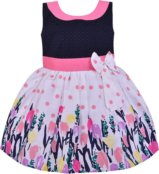 Girls Midi/Knee Length Casual Dress  ctn368pnk