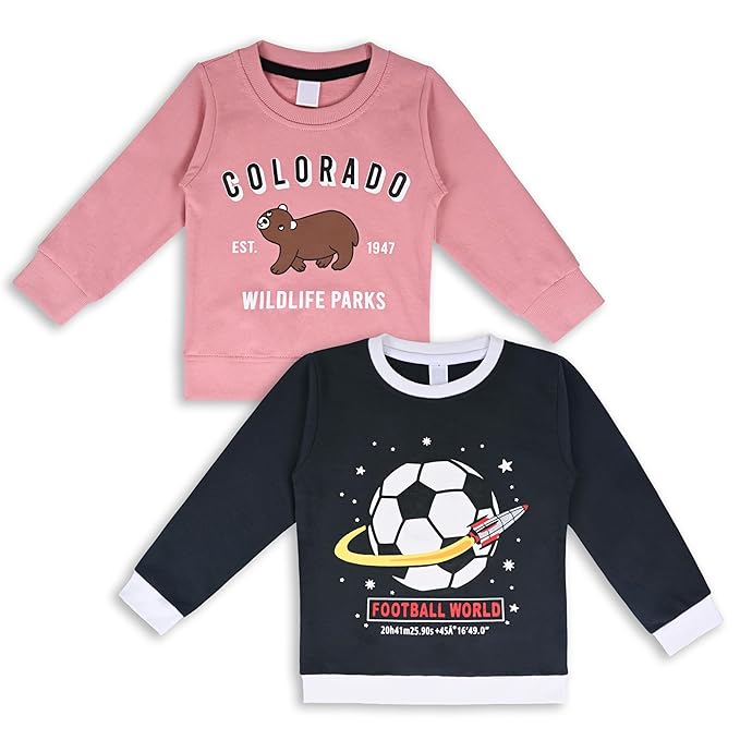 Unisex Pack of 2 Summer Typography Printed Sweatshirts