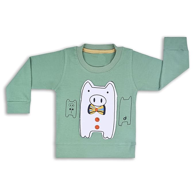 Boys Humour and Comic Patch Work T-Shirt and Trousers  bt607grn
