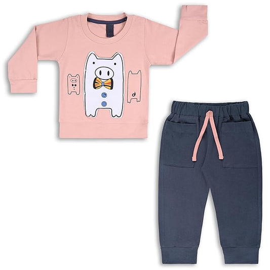 Boys Humour and Comic Patch Work T-Shirt and Trousers bt607pch