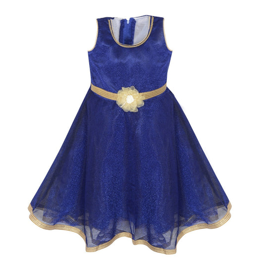 Girls Long Frock LF121blu -   Dresses