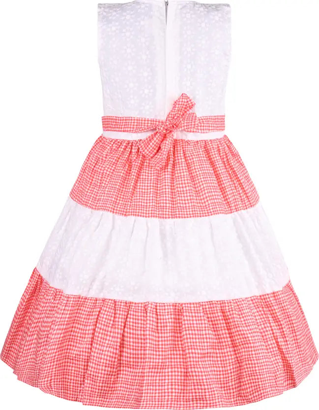 Girls Midi/Knee Length Casual DressÂ ctnp656wht