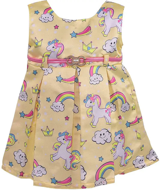 Girls Midi/Knee Length Casual Dress stn773ylw