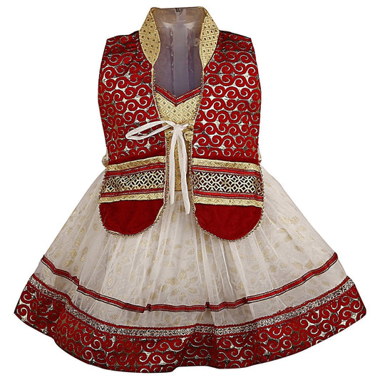 Baby Girls Party Wear Frock Dress Fr806rnw -   Dresses
