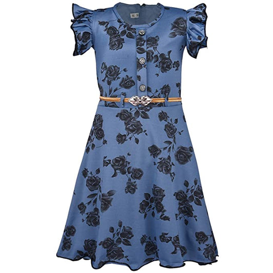 Girls Casual Western Dress - Japan Satin - (CSL233b)
