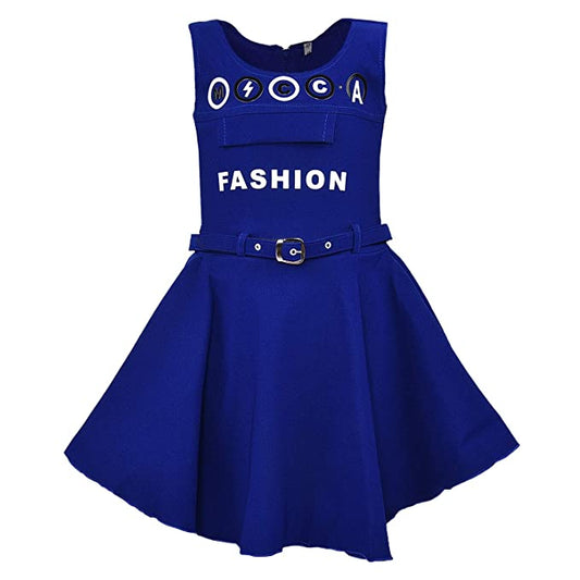 Girls Casual Western Dress - Japan Satin - (CSL236blu)