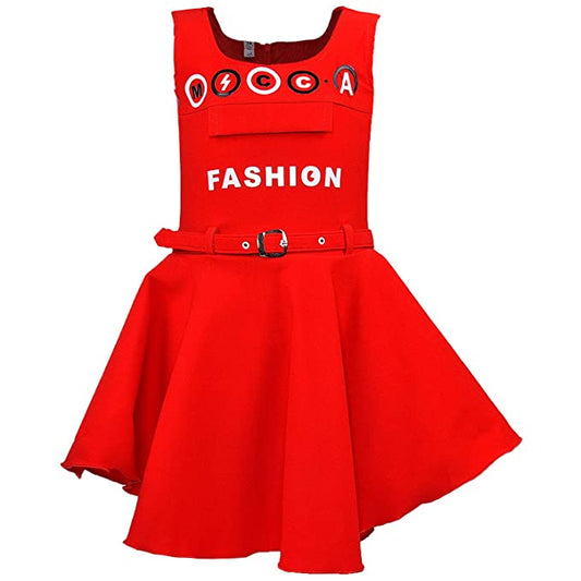 Girls Casual Western Dress - Japan Satin - (CSL236rd)
