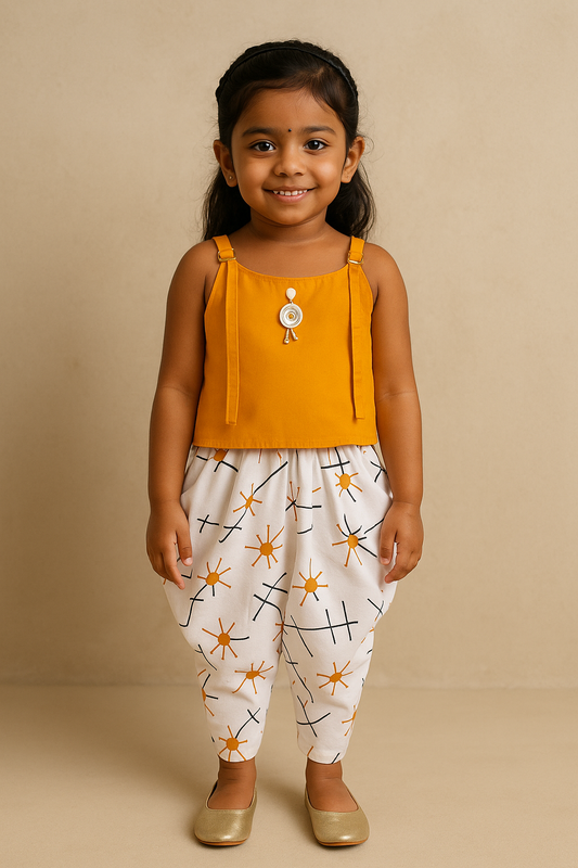 Baby Girls Top and Dhoti Pant Dress For Girls